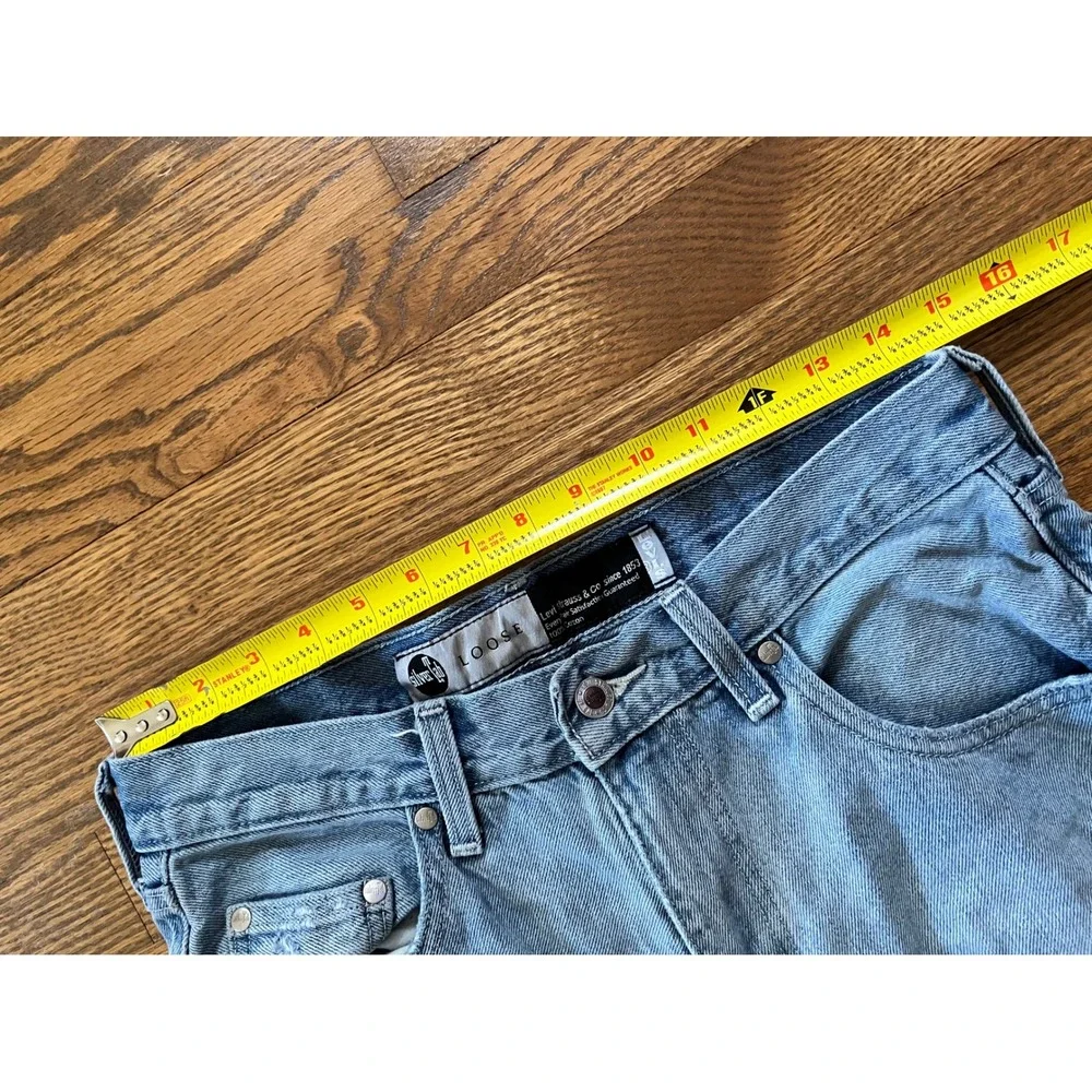 Levis SilverTab Loose Distressed Light Wash Jeans Mens W30 L30 Baggy Denim
